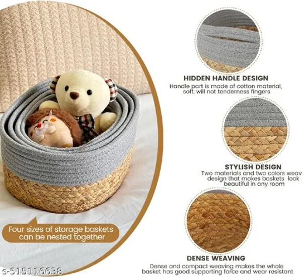 White_Kt_Rainbow_Cotton_Hamper_Basket_Perfect_For_Gifts_Weddings_&_Corporate_Hampers_(10_X6_X4_)