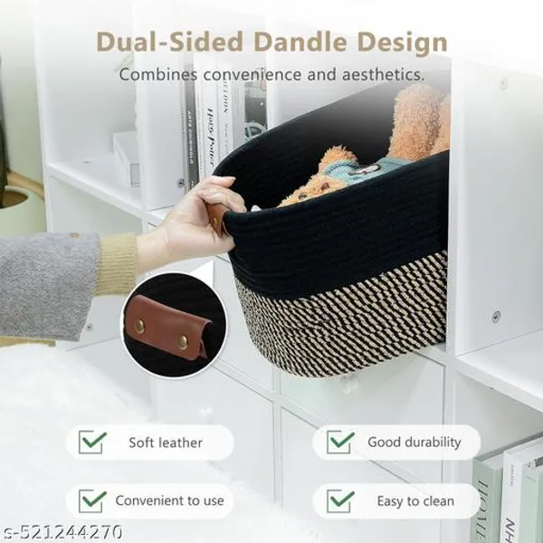 Cotton_Rope_Storage_Basket_Rectangle_With_Handles_Woven_Basket_For_Laundry_Towels_Clothes_Books_&_Toys_(_15X10X9_Inch_)