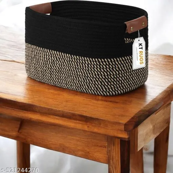 Cotton_Rope_Storage_Basket_Rectangle_With_Handles_Woven_Basket_For_Laundry_Towels_Clothes_Books_&_Toys_(_15X10X9_Inch_)