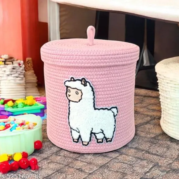 Pink_Evil_Eye_Basket_With_Lid_For_Kids_Nursery_Storage_(8X8_Inch)
