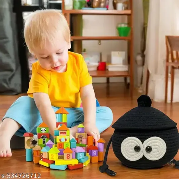 Black_Small_Toys_Storage_Basket_Cotton_Rope_Basket_For_Kids_Toys
