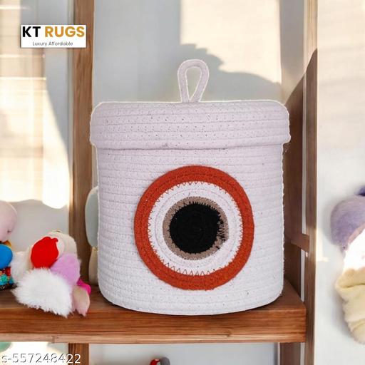 Evil_Eye_White_Storage_Basket_8x8_Inches