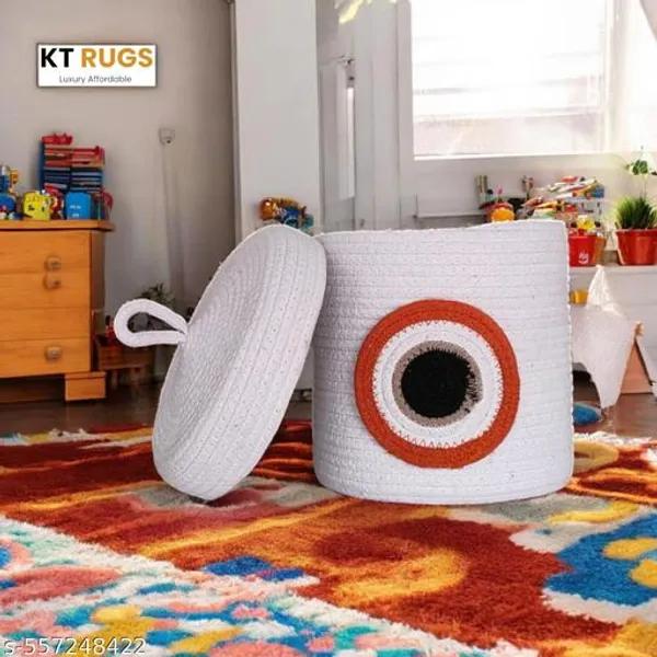 Evil_Eye_White_Storage_Basket_8x8_Inches