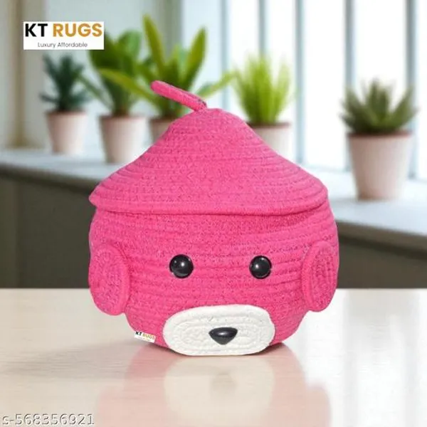 Pink_Cartoon_Storage_Basket_Woven_Organizer_For_Kids