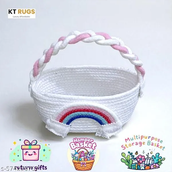 White_Adorable_Purple_Handmade_Gift_Basket_(20_Cm_D_X_15Cm_H)