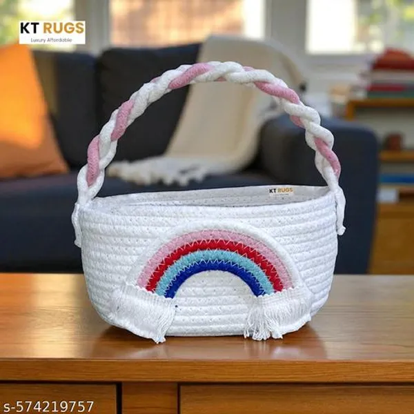 White_Adorable_Purple_Handmade_Gift_Basket_(20_Cm_D_X_15Cm_H)