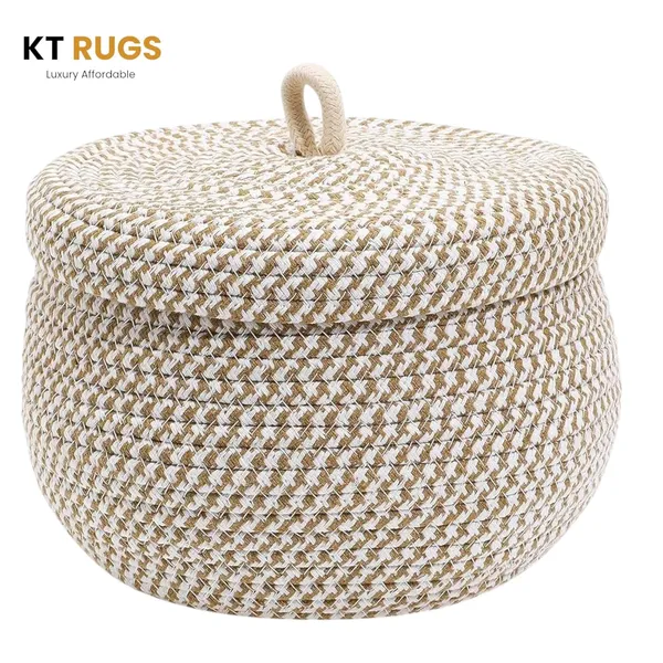 Beige_Woven_Storage_Basket_With_Lid_Natural_And_Handwoven_Jute_Cotton_Round_24_Cm_X_16_Cm_Decorative_Organiser