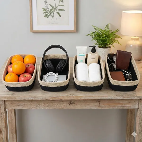 Beige_And_Black_Woven_Storage_Baskets_Jute_Rope_Organizer_Bins_Black_And_Natural_Multiple_Sizes_Home_Organization_(Set_Of_4)