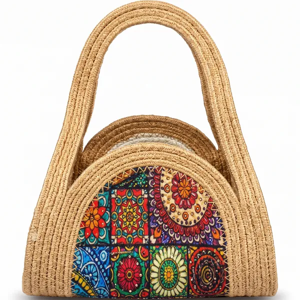 Bohemian_Jute_Basket_Bag_–_Natural_Coiled_Fiber_Hamper_&_Gift_Basket_with_Vibrant_Mandala_Patchwork