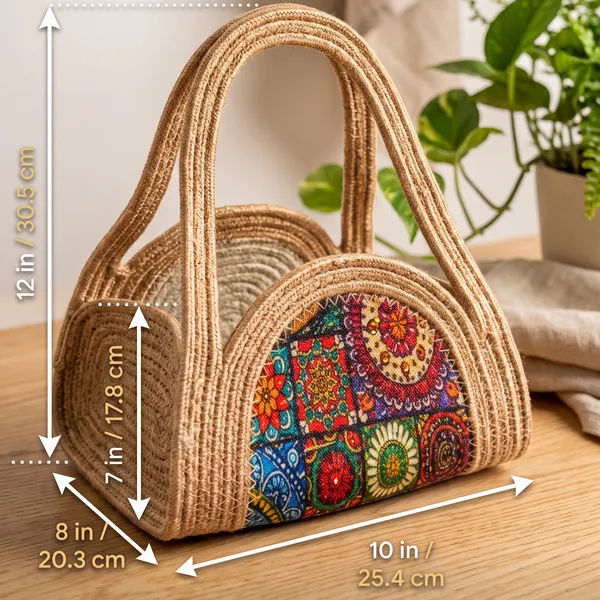 Bohemian_Jute_Basket_Bag_–_Natural_Coiled_Fiber_Hamper_&_Gift_Basket_with_Vibrant_Mandala_Patchwork