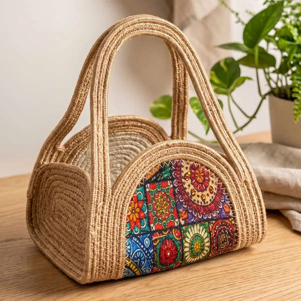 Bohemian_Jute_Basket_Bag_–_Natural_Coiled_Fiber_Hamper_&_Gift_Basket_with_Vibrant_Mandala_Patchwork