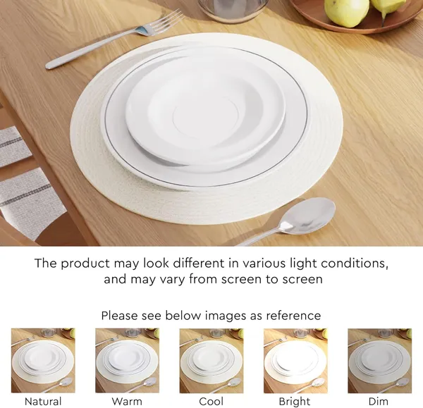 Dining_Placemats_Set_of_2,4_and_6_|_Cotton_Round_Table_Mat_-_32_cm_Diameter_|_Off_White_|_Handmade_Rib_Style_Chargers_for_Diner_Plates