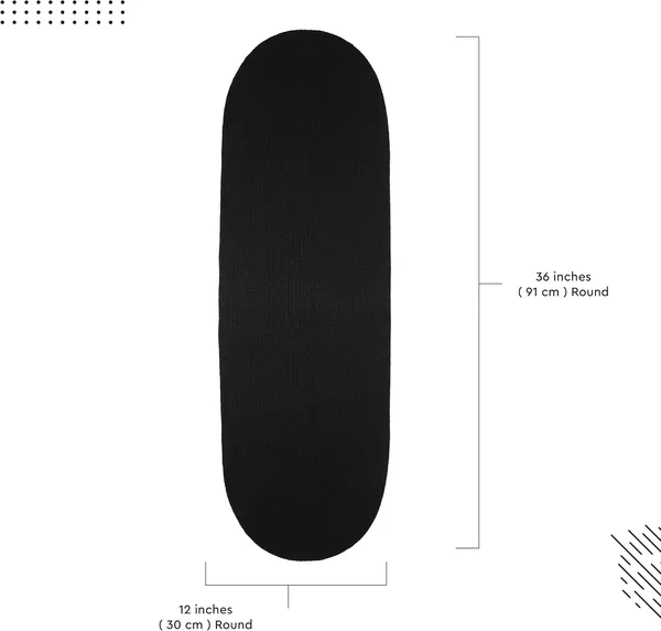 Dining_Table_Runner_|_Handmade_Ribbed_Style_Cotton_|_30x137_cm_|_Black_|_for_Coffee_&_Center_Table