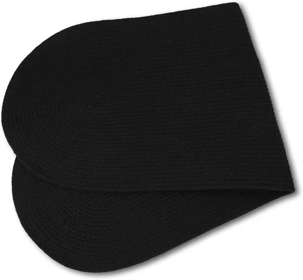 Dining_Table_Runner_|_Handmade_Ribbed_Style_Cotton_|_30x137_cm_|_Black_|_for_Coffee_&_Center_Table