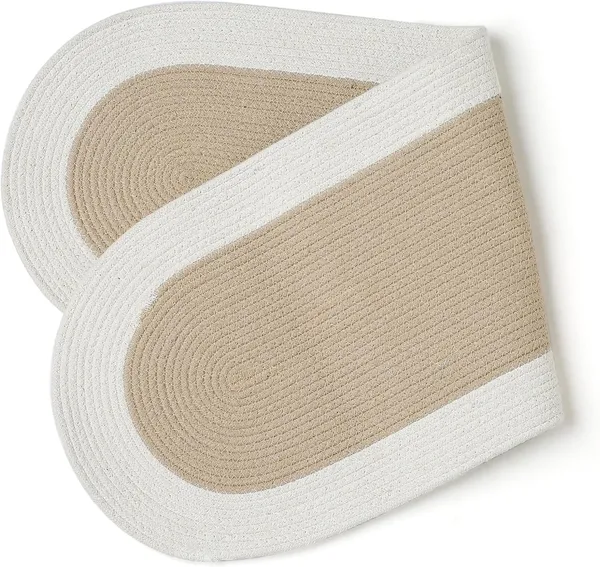 Dining_Table_Runner_|_Handmade_Ribbed_Style_Cotton_|_30x91_cm_|_Beige_&_Off_White_|_for_Coffee_&_Center_Table