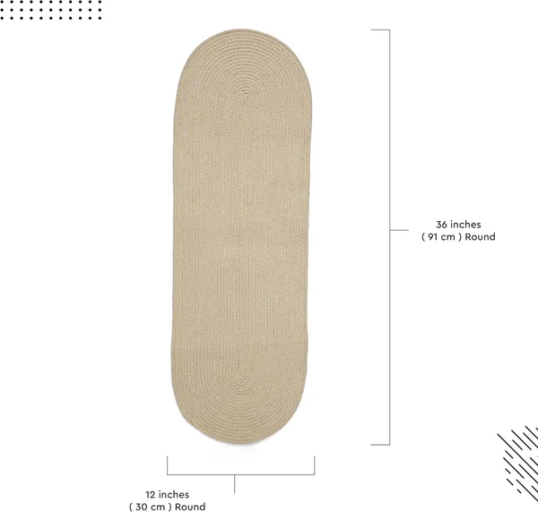 Dining_Table_Runner_|_Handmade_Ribbed_Style_Cotton_|_30x91_cm_|_Beige_|_for_Coffee_&_Center_Table