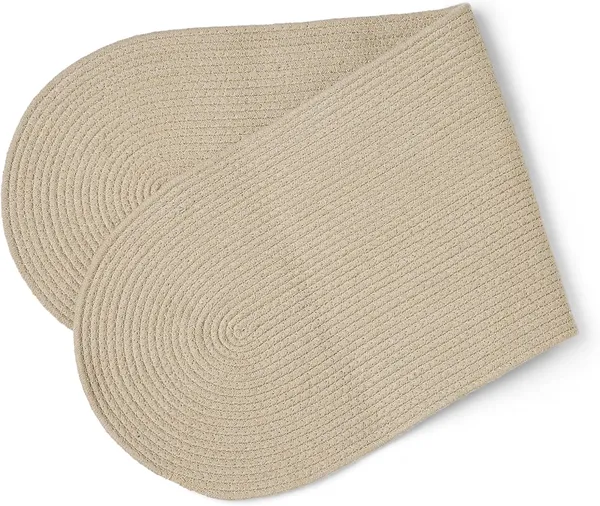 Dining_Table_Runner_|_Handmade_Ribbed_Style_Cotton_|_30x91_cm_|_Beige_|_for_Coffee_&_Center_Table