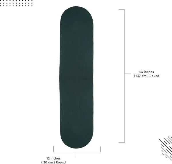 Dining_Table_Runner_|_Handmade_Ribbed_Style_Cotton_|_30x91_cm_|_Dark_Green_|_for_Coffee_&_Center_Table