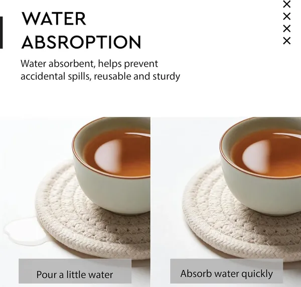 Drink_Coasters_Set_|_Off_White_Color_With_Round_Size_9_cm_|_Handcrafted_Ribbed_Cotton_|_Absorbent_&_Heat-Resistant_|_Use_For_Tea,_Coffee_Table_&_Desk