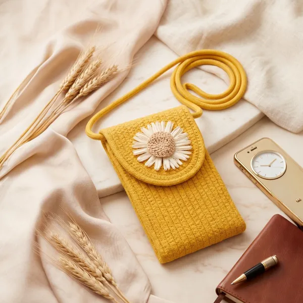 Handcrafted_Cotton_Rope_Mobile_Pouch_with_Daisy_Appliqué_–_Stylish_Crossbody_Sling_Bag_for_Women_&_Girls