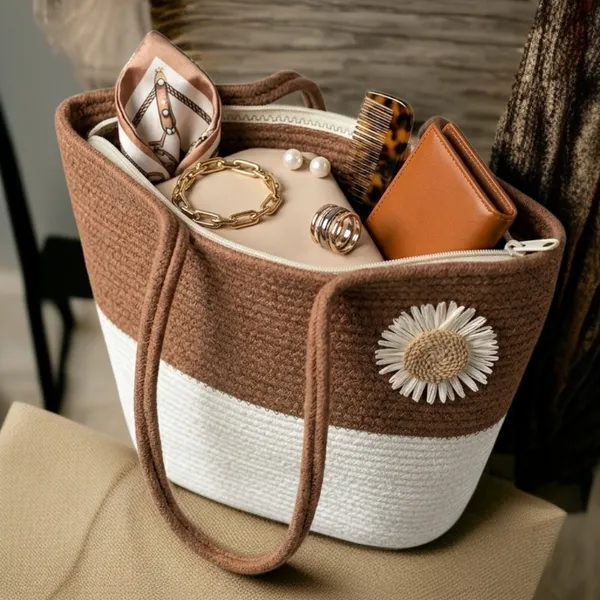Handcrafted_Two-Tone_Cotton_Rope_Tote_Bag_with_Daisy_Accent