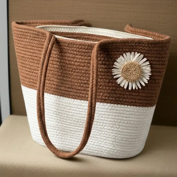 Handcrafted_Two-Tone_Cotton_Rope_Tote_Bag_with_Daisy_Accent