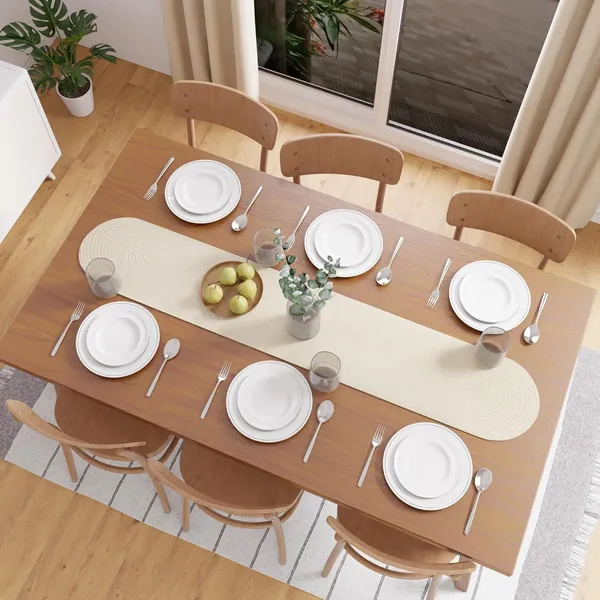 Handmade_Ribbed_Style_Cotton_|_30x137_cm_|_Off_White_|_for_Coffee_&_Center_Table