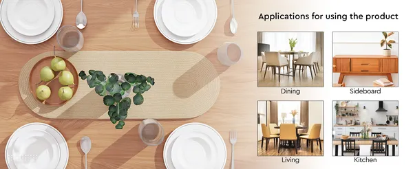 Handmade_Ribbed_Style_Cotton_|_30x137_cm_|_Off_White_|_for_Coffee_&_Center_Table