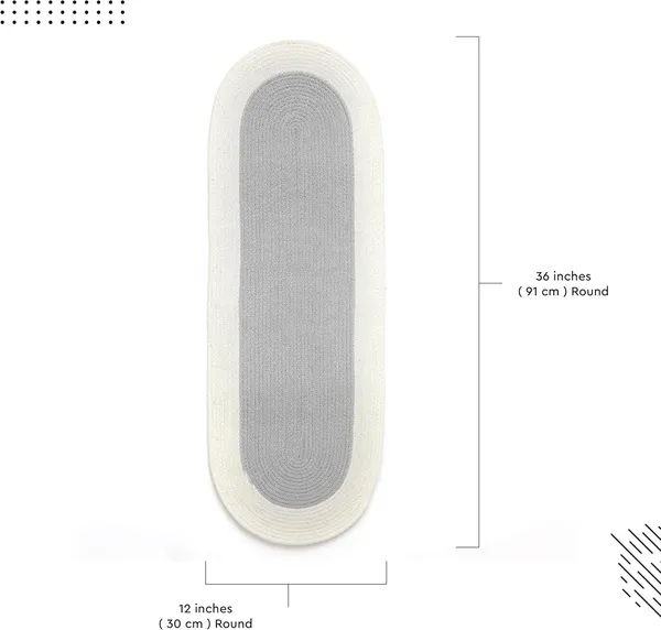 Handmade_Ribbed_Style_Cotton_|_30x91_cm_|_Light_Grey_&_Off_White_|_For_Center_&_Dining_Table_Fall_Decoration,_Holiday_&_Christmas_Festivals