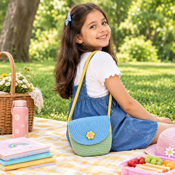 Handwoven_Kids_Crossbody_Bag_with_Flower_Detail,_Blue_&_Green_Sling_Purse_for_Girls