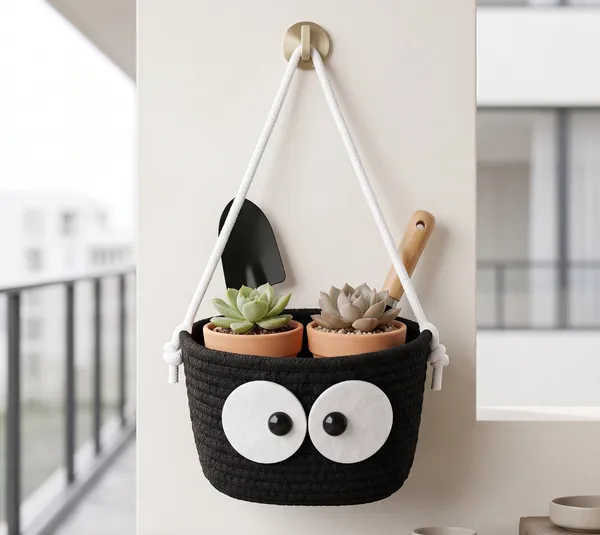 Hanging_Cotton_Rope_Basket_with_Googly_Eyes_|_Hand-Woven_Black_Storage_Organizer_for_Bathroom,_Nursery_&_Kids_Room_|_Wall_Hook_Basket_with_Durable_Rope_Handle