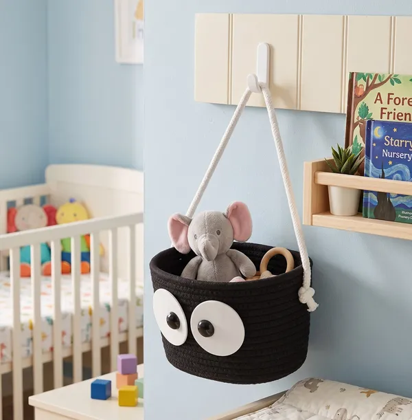 Hanging_Cotton_Rope_Basket_with_Googly_Eyes_|_Hand-Woven_Black_Storage_Organizer_for_Bathroom,_Nursery_&_Kids_Room_|_Wall_Hook_Basket_with_Durable_Rope_Handle