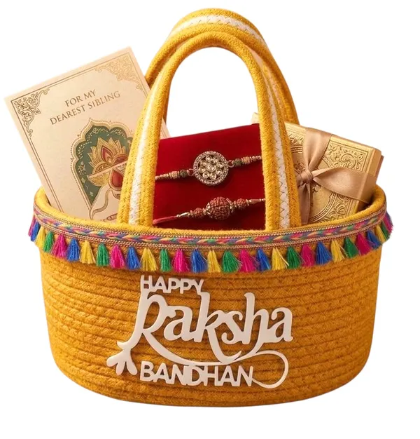 Happy_Raksha_Bandhan_Gift_Hamper_–_Handcrafted_Tasselled_Basket_with_Rakhi_Set,_Gourmet_Sweets_Box,_Diya_Thali_&_Greeting_Card_|_Premium_Festive_Gift_Basket_for_Brother_&_Sister