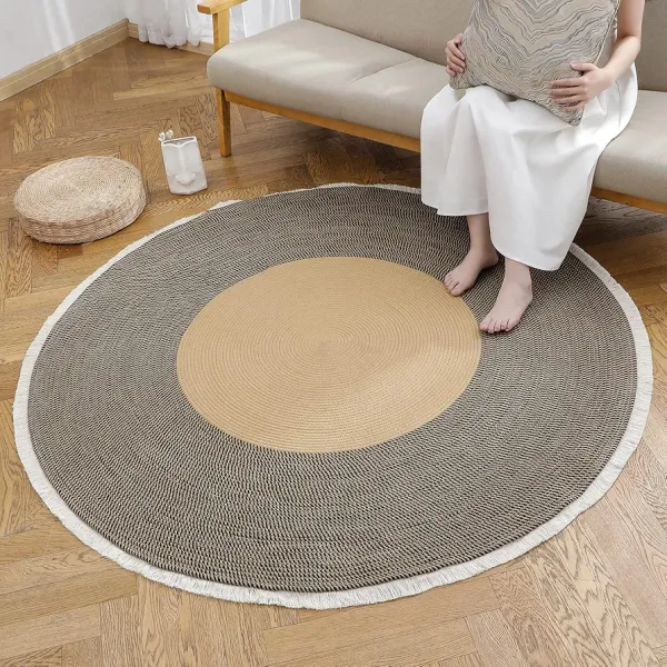 Rounds_Rug_with_Tassels_–_Handwoven_Bohemian_Carpet_for_Living_Room,_Bedroom,_Pooja_&_Home_Décor,_Soft_&_Washable_Floor_Mat,_Beige_&_Black