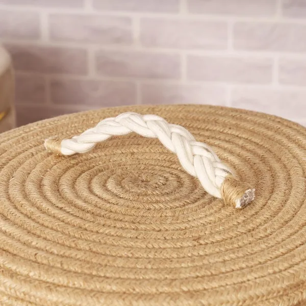 Jute_Cotton_Striped_Laundry_Basket_with_Lid_-_Large_14"D_x_18"H_Laundry_Basket_for_Clothes,_Toys,_Magazines,_Blankets_and_Throws