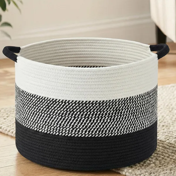 Large_Cotton_Rope_Basket,_Decorative_Woven_Blanket_Storage_for_Living_Room,_Boho_Toy_Storage_&_Toy_Box_for_Kids,_Versatile_Laundry_Basket_&_Nursery_Hamper_for_Blankets(Black)
