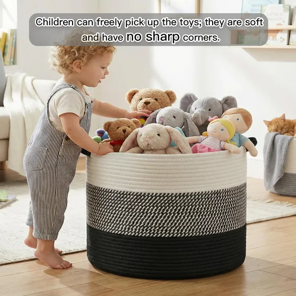 Large_Cotton_Rope_Basket,_Decorative_Woven_Blanket_Storage_for_Living_Room,_Boho_Toy_Storage_&_Toy_Box_for_Kids,_Versatile_Laundry_Basket_&_Nursery_Hamper_for_Blankets(Black)