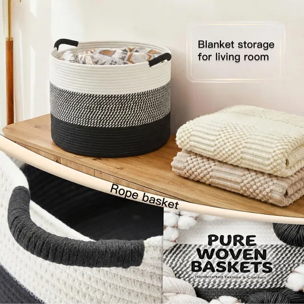 Large_Cotton_Rope_Basket,_Decorative_Woven_Blanket_Storage_for_Living_Room,_Boho_Toy_Storage_&_Toy_Box_for_Kids,_Versatile_Laundry_Basket_&_Nursery_Hamper_for_Blankets(Black)