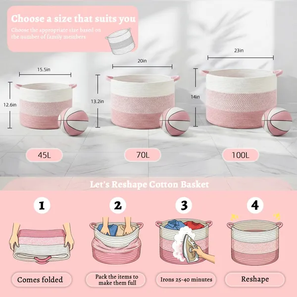 Large_Cotton_Rope_Basket,_Decorative_Woven_Blanket_Storage_for_Living_Room,_Boho_Toy_Storage_&_Toy_Box_for_Kids,_Versatile_Laundry_Basket_&_Nursery_Hamper_for_Blankets(Pink)