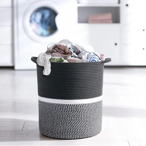 Large_Cotton_Rope_Woven_Storage_Basket_–_Black_&_White,_12_W_x_14"H_–_Laundry,_Toys,_Blankets,_Nursery_&_Living_Room_Organizer_with_Handles