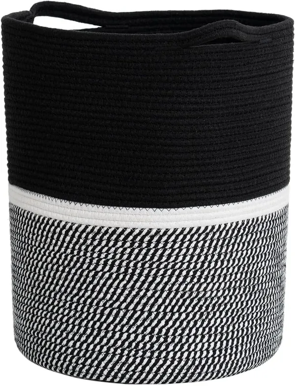 Large_Cotton_Rope_Woven_Storage_Basket_–_Black_&_White,_12_W_x_14"H_–_Laundry,_Toys,_Blankets,_Nursery_&_Living_Room_Organizer_with_Handles