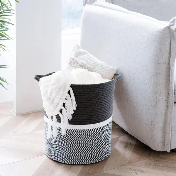 Large_Cotton_Rope_Woven_Storage_Basket_–_Black_&_White,_12_W_x_14"H_–_Laundry,_Toys,_Blankets,_Nursery_&_Living_Room_Organizer_with_Handles