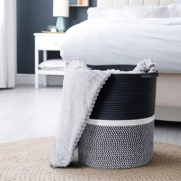 Large_Cotton_Rope_Woven_Storage_Basket_–_Black_&_White,_12_W_x_14"H_–_Laundry,_Toys,_Blankets,_Nursery_&_Living_Room_Organizer_with_Handles