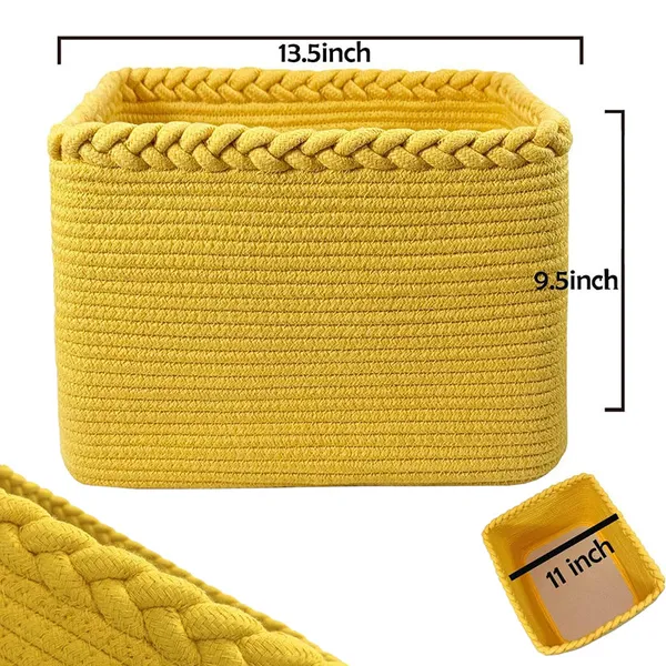 Large_Woven_Cotton_Rope_Storage_Basket_–_13.5"_x_11"_x_9.5"_Decorative_Organizer_Bin_with_Braided_Rim_for_Shelves,_Nursery,_Toys,_Laundry,_Closet_–_Mustard_Yellow