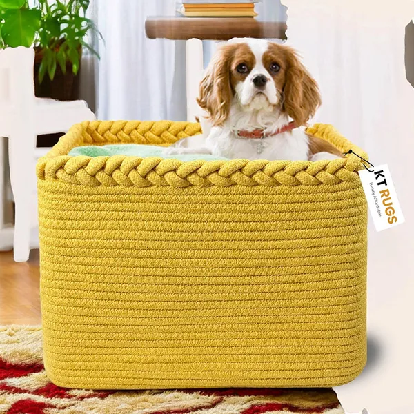 Large_Woven_Cotton_Rope_Storage_Basket_–_13.5"_x_11"_x_9.5"_Decorative_Organizer_Bin_with_Braided_Rim_for_Shelves,_Nursery,_Toys,_Laundry,_Closet_–_Mustard_Yellow