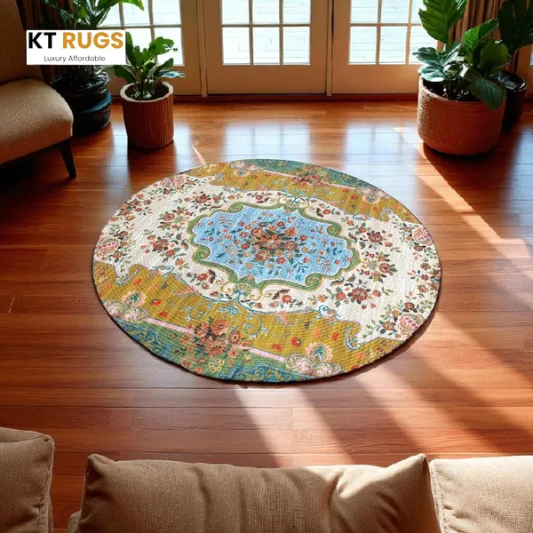 Luxury_Floral_Medallion_Round_Area_Rug_|_Reversible_|_Soft_Plush_Pile_|_Traditional_Boho_Design_|_Living_Room,_Bedroom,_Dining_Room