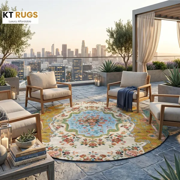 Luxury_Floral_Medallion_Round_Area_Rug_|_Reversible_|_Soft_Plush_Pile_|_Traditional_Boho_Design_|_Living_Room,_Bedroom,_Dining_Room