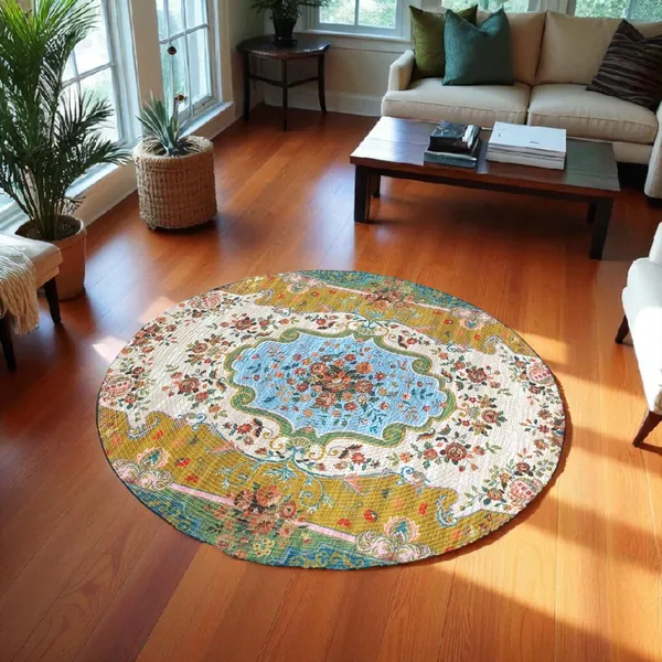 Luxury_Floral_Medallion_Round_Area_Rug_|_Reversible_|_Soft_Plush_Pile_|_Traditional_Boho_Design_|_Living_Room,_Bedroom,_Dining_Room