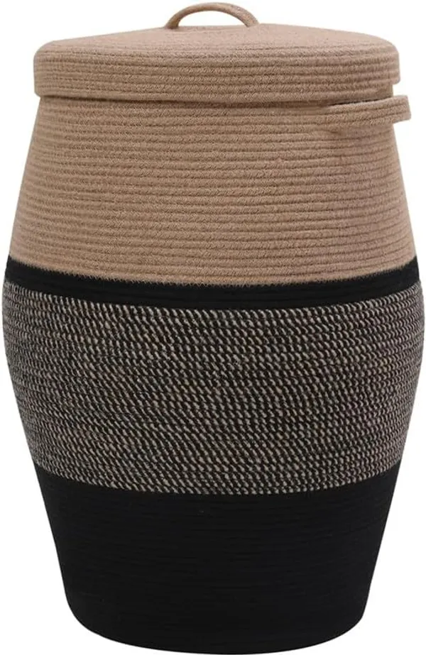 Luxury_Laundry_Basket_Natural_Cotton_Rope_Storage_Basket_and_Hamper_for_Cloths_and_Multi_Usage_in_Guest_Room,_Bedroom,_Laundry_Room,_(Size_-_14"_x_14"_x_18")