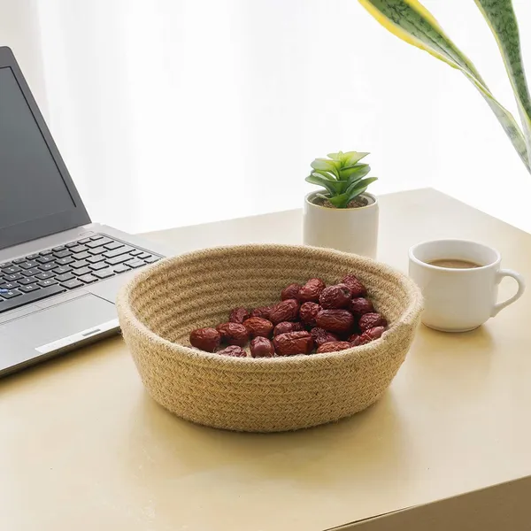 ute_Rectangular_Baskets_|_Storage/Shelves_Baskets_|_Fruit_Basket_(Beige,_Medium_-_9.4"_X_3.1")